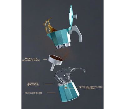 Гейзерная кофеварка Magistro Azure – наслаждайтесь насыщенным и ароматным кофе каждый день, изображение 6