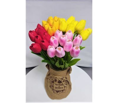 Букет декоративных искусственных тюльпанов