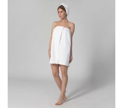 Набор для сауны «Экономь и Я»: полотенце-парео и чалма из хлопка — стиль и комфорт для вашего отдыха!, изображение 5