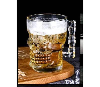 Стеклянная пивная кружка Magistro «Череп»: стиль и удобство для настоящих ценителей., изображение 3