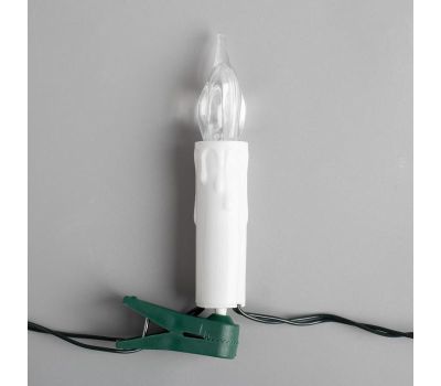 Гирлянда "Нить" 4 м с насадками "Свечи на прищепке": создайте атмосферу своего настроения, изображение 3