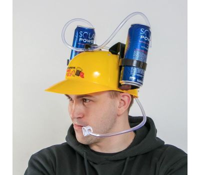 Каска с отверстиями под банки для пива — стильный аксессуар для любителей напитков, изображение 2