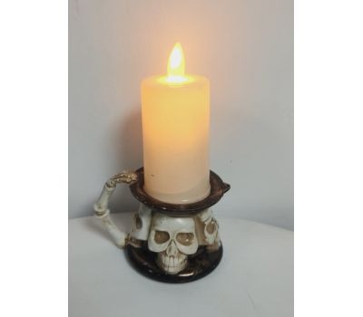 Светодиодная свеча в подсвечнике с черепами: создайте атмосферу загадочности и таинственности!, изображение 2