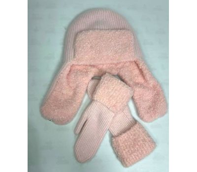 Набор "Теплая зима" (шапка ушанка+варежки) N05 — идеальное сочетание стиля и комфорта, изображение 3