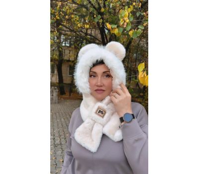 Шапка-шарф с ушками С20 — стиль и комфорт в любой погоде, изображение 2