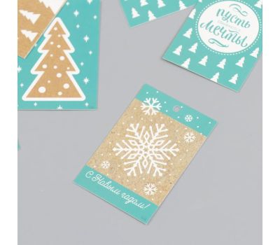 Новогодние бирки для подарков - набор из 10 штук, изображение 4