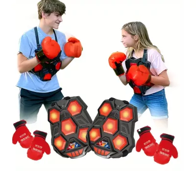 Детский боксерский набор с интерактивными жилетами и перчатками – реалистичный и увлекательный игровой процесс, изображение 2