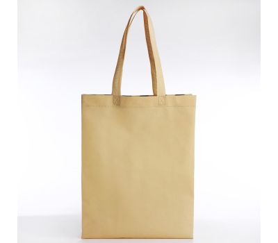 Стильная бежевая сумка-шопер "Геометрия" из спанбонда, изображение 7