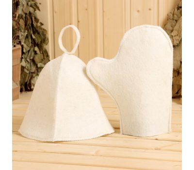 Набор для бани "Серый" из высококачественного войлока, изображение 6