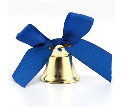 Колокольчики на булавке с бантом на выпускной, синие, диаметр 3,6 см, изображение 2