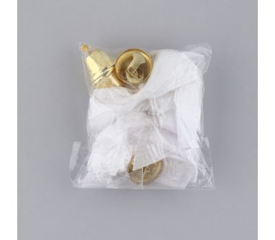 Колокольчик на булавке с бантом на Выпускной, белый, d = 2,6 см, 10 шт., изображение 2