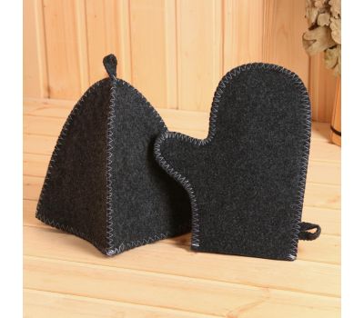 Набор для бани "Серый" из высококачественного войлока, изображение 7