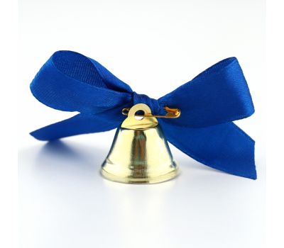 Колокольчик на булавке с бантом на Выпускной, синий, d = 2,6 см, 10 шт., изображение 2