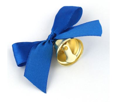 Колокольчик на булавке с бантом на Выпускной, синий, d = 2,6 см, 10 шт., изображение 3