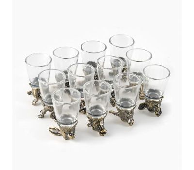 Набор рюмок-перевертышей с головами животных под знаки зодиака, изображение 6