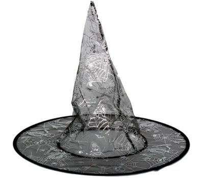Карнавальная шляпа "Хеллоуин" — стильный аксессуар для праздника в серебристом цвете!, изображение 2