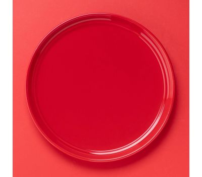 Новогодняя керамическая блинница «Сани Деда Мороза» диаметром 23,5 см, изображение 4