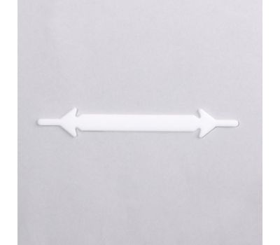 Набор шнурков для обуви, 12 шт, силиконовые, плоские, 13 мм, 9 см, цвет белый, изображение 5