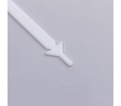 Набор шнурков для обуви, 12 шт, силиконовые, плоские, 13 мм, 9 см, цвет белый, изображение 3