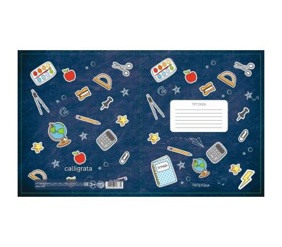 Школьная тетрадь на 12 листов, широкая линейка, А5, с яркой обложкой, изображение 4