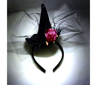 Карнавальный ободок "Ведьминская шляпка" — стильный аксессуар для Хэллоуина, изображение 2