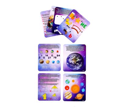 Ночник «Луна» с обучающими карточками для детской комнаты, изображение 4