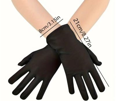 Легкие перчатки из лайкры черного цвета – комфорт и элегантность, изображение 4