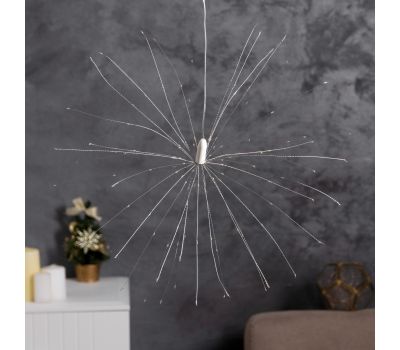 Светодиодная фигура "Салют" с 120 LED огнями — новогодний декор в скандинавском стиле, изображение 2 Светодиодная фигура "Салют" с 120 LED огнями — новогодний декор в скандинавском стиле, изображение 2