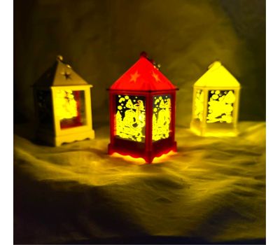 Светодиодная фигура «Белый фонарь с гравюрой Деда Мороза» – праздничное сияние в каждом доме!, изображение 2