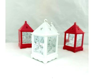 Светодиодная фигура «Белый фонарь с гравюрой Деда Мороза» – праздничное сияние в каждом доме!, изображение 3