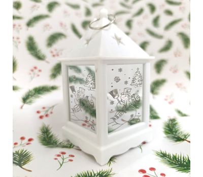 Светодиодная фигура «Белый фонарь с гравюрой Деда Мороза» – праздничное сияние в каждом доме!, изображение 5