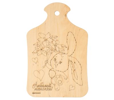 Доска для выжигания «Заяц с букетом» – творчество в каждой линии!, изображение 2