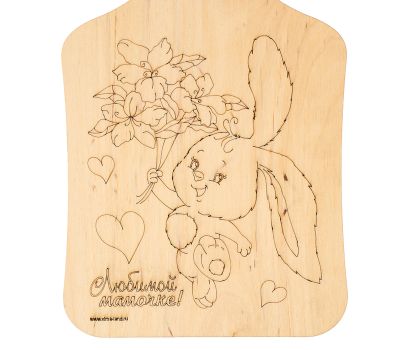 Доска для выжигания «Заяц с букетом» – творчество в каждой линии!, изображение 3