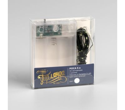 Гирлянда «Нить» 5 м, 50 LED, белое свечение — стильное украшение для вашего дома, изображение 5