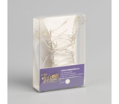 Гирлянда «Мишура» 1 м с серебристой нитью, 20 LED и белым свечением — ваш идеальный декор!, изображение 5