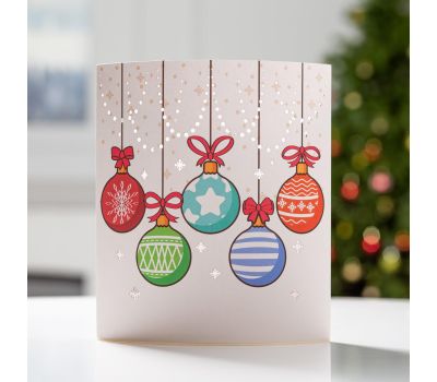 Настольный светильник «Ёлочные шары» — элегантный новогодний декор с тёплым белым свечением, изображение 2