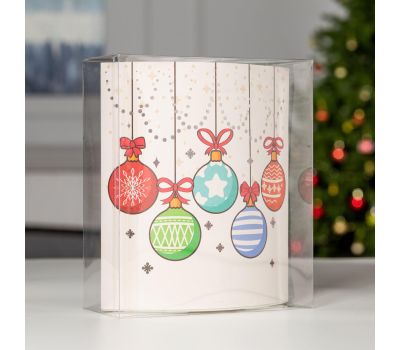 Настольный светильник «Ёлочные шары» — элегантный новогодний декор с тёплым белым свечением, изображение 3