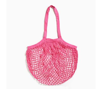 Плетёная сумка-авоська розовая — экологичный выбор для покупок и хранения, изображение 5