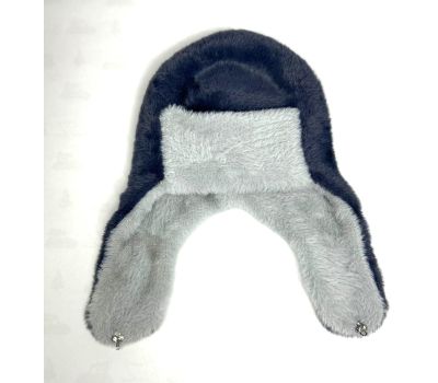 Двухцветная шапка-ушанка женская N74 — стиль и комфорт на каждый день, изображение 3