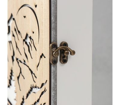 Ключница настенная из дерева «Закат в горах» с 6 крючками, изображение 4