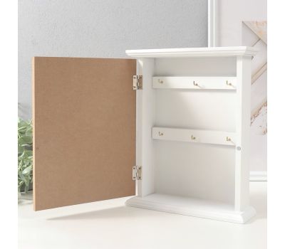 Ключница настенная из дерева «Закат в горах» с 6 крючками, изображение 5