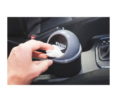 Контейнер для мусора в подстаканник, черно-серый, изображение 2