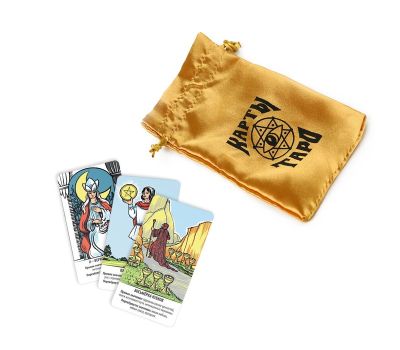 Набор для гадания Таро Уэйта: книга, 78 карт, свеча, чётки и мешочек, изображение 10