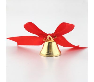 Колокольчики с красным бантом d=3,6 см 10 штук, изображение 5