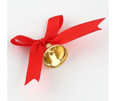 Колокольчики с красным бантом d=3,6 см 10 штук, изображение 6