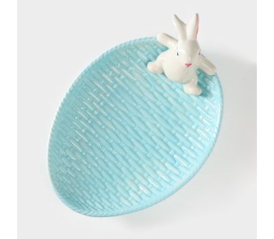 Набор сервировочной посуды «Зайка» (4 предмета, голубой и розовый) — изысканность и уют на вашем столе, изображение 4 Набор сервировочной посуды «Зайка» (4 предмета, голубой и розовый) — изысканность и уют на вашем столе, изображение 4