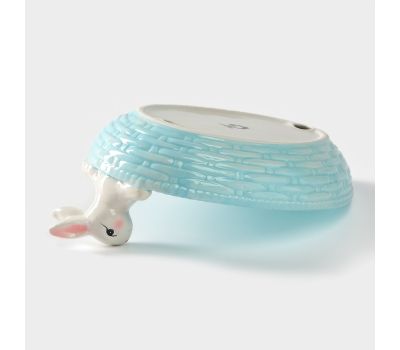 Набор сервировочной посуды «Зайка» (4 предмета, голубой и розовый) — изысканность и уют на вашем столе, изображение 5 Набор сервировочной посуды «Зайка» (4 предмета, голубой и розовый) — изысканность и уют на вашем столе, изображение 5