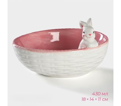 Набор сервировочной посуды «Зайка» (4 предмета, голубой и розовый) — изысканность и уют на вашем столе, изображение 10 Набор сервировочной посуды «Зайка» (4 предмета, голубой и розовый) — изысканность и уют на вашем столе, изображение 10