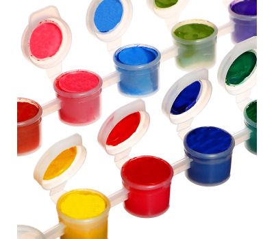 Краска акриловая, набор 12 цветов х 3 мл, морозостойкие, в пакете, изображение 4