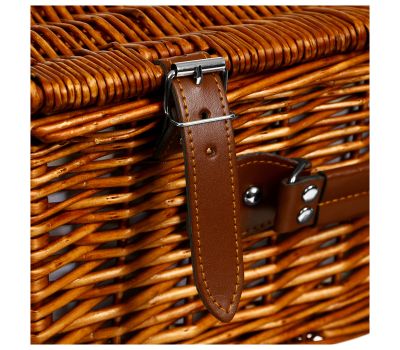 Плетеная корзина для пикника на 2 персоны с посудой, изображение 8